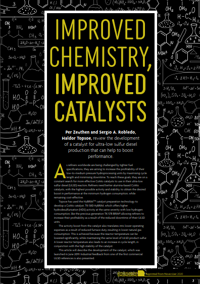 Improved chemistry, improved catalysts - article in HCE Nov 2020 featured Image