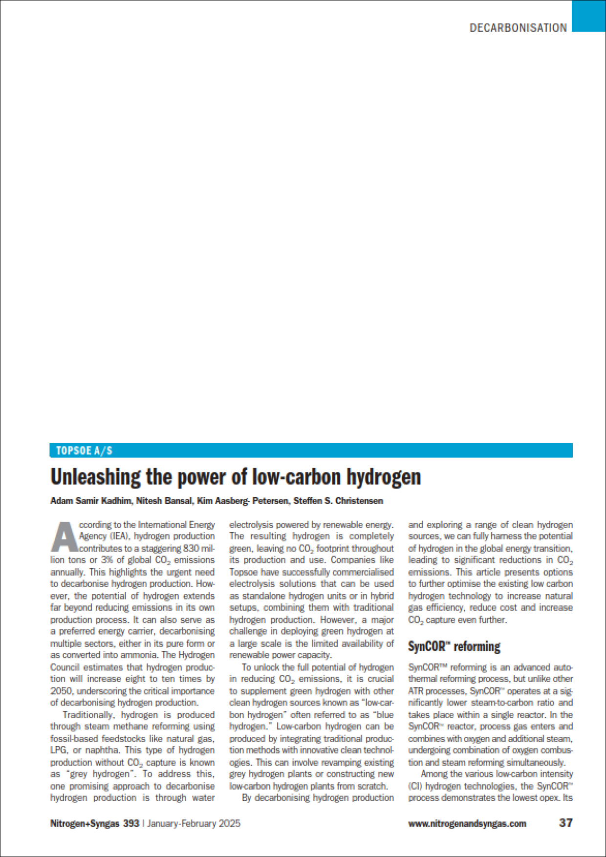 Unleashing the power of low-carbon hydrogen featured Image