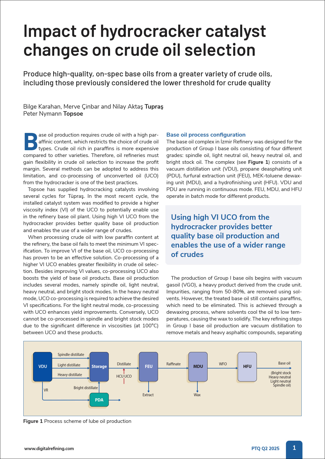 PTQ article 2025 - Impact of hydrocracker catalyst changes on crude oil selection featured Image